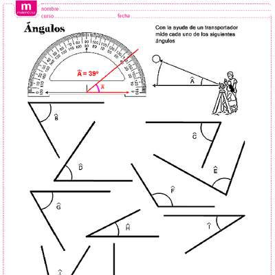 Medir ángulos con el uso del transportador (II) Medir ángulos con el uso del transportador (II)
