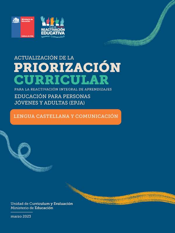 Priorización Curricular EPJA Lengua Castellana y Comunicación Priorización Curricular EPJA Lengua Castellana y Comunicación