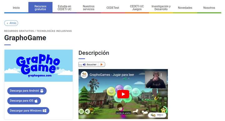 Sitio Aplicación Graphogame