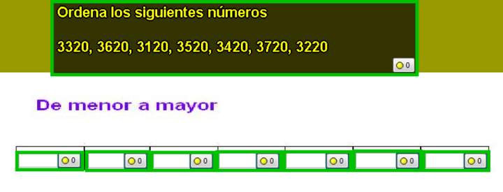 Ordenar números (I) Ordenar números (I)