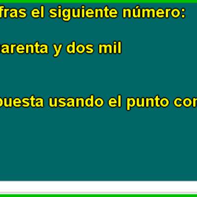 Escribir número con dígitos (I) Escribir número con dígitos (I)