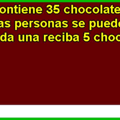 Repartiendo chocolates Repartiendo chocolates