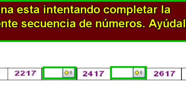 Completar secuencia numérica (I) Completar secuencia numérica (I)