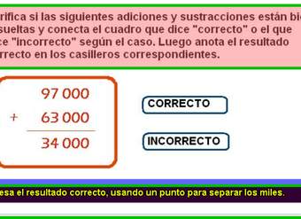 Verificar adición usando el algoritmo Verificar adición usando el algoritmo