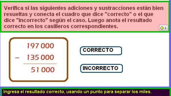 Verificar sutracción usando el algoritmo (I) Verificar sutracción usando el algoritmo (I)