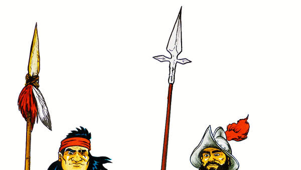 Soldado español y guerrero mapuche Soldado español y guerrero mapuche