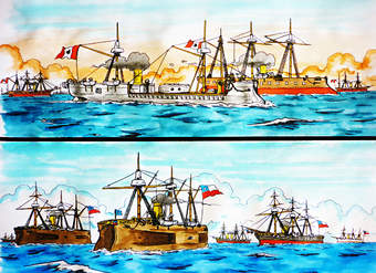 Buques chilenos y peruanos en guerra del Pacífico Buques chilenos y peruanos en guerra del Pacífico