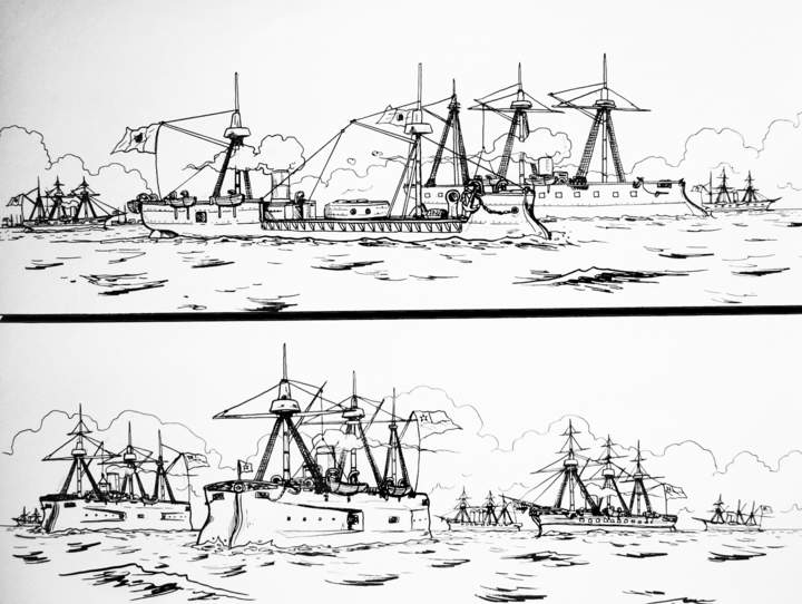 Buques chilenos y peruanos en guerra del Pacífico Buques chilenos y peruanos en guerra del Pacífico