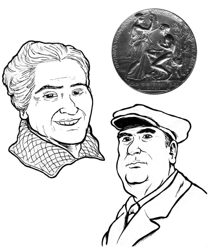 Premio Nobel para Mistral y Neruda Premio Nobel para Mistral y Neruda