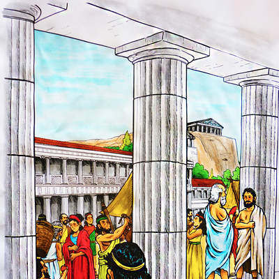 Griegos en el ágora