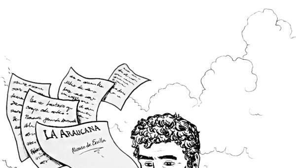 Alonso de Ercilla escribiendo La Araucana Alonso de Ercilla escribiendo La Araucana