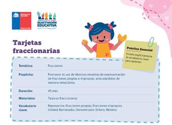 Tarjetas fraccionarias