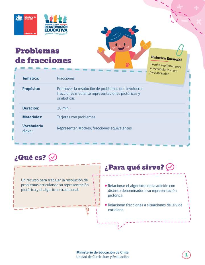 Problemas de fracciones