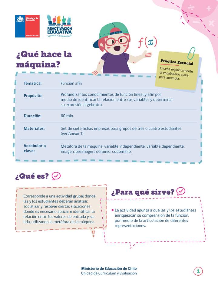 ¿Qué hace la máquina?