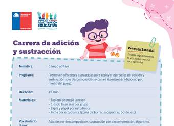 Carrera de adición y sustracción