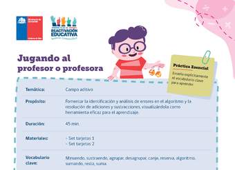 Jugando al profesor o profesora