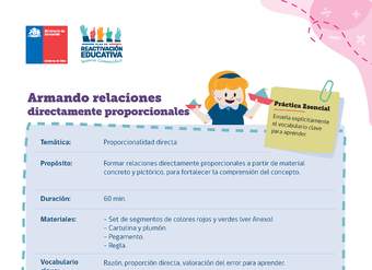 Armando relaciones directamente proporcionales