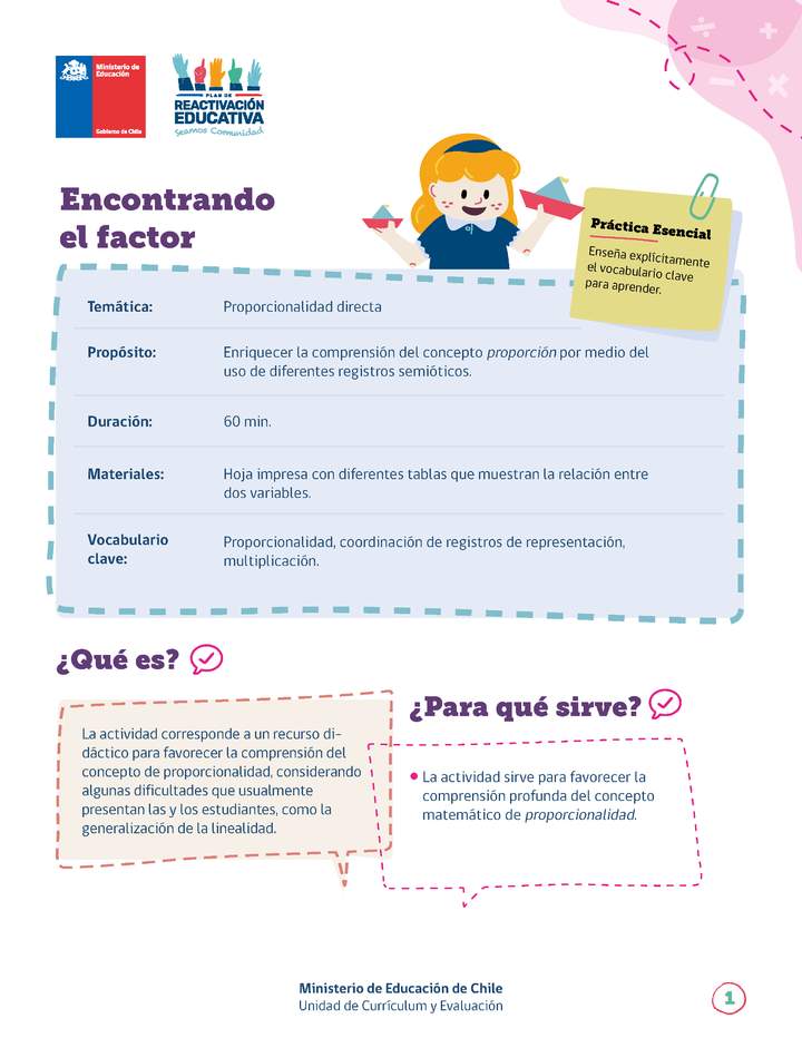 Encontrando el factor