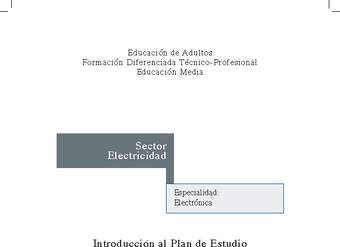 Educación Jóvenes y Adultos - TP - Electrónica - Sector Electricidad Educación Jóvenes y Adultos - TP - Electrónica - Sector Electricidad