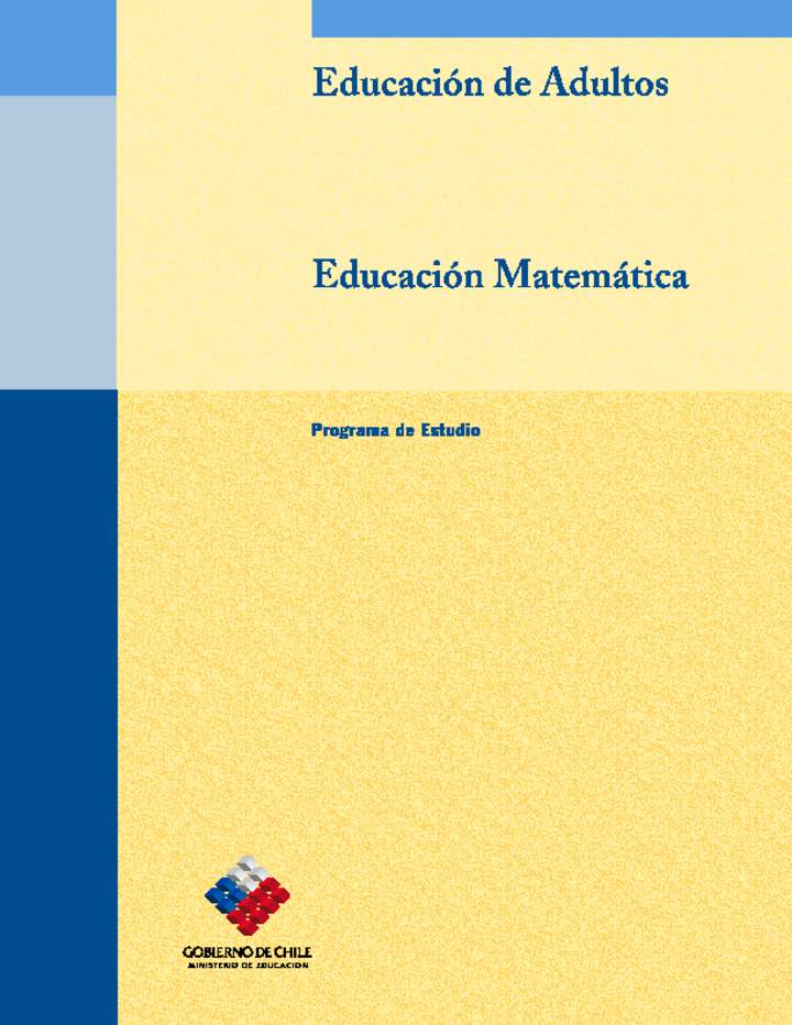 Educación Jóvenes y Adultos - Educación Básica - Niveles 1, 2 y 3 - Matemáticas Educación Jóvenes y Adultos - Educación Básica - Niveles 1, 2 y 3 - Matemáticas