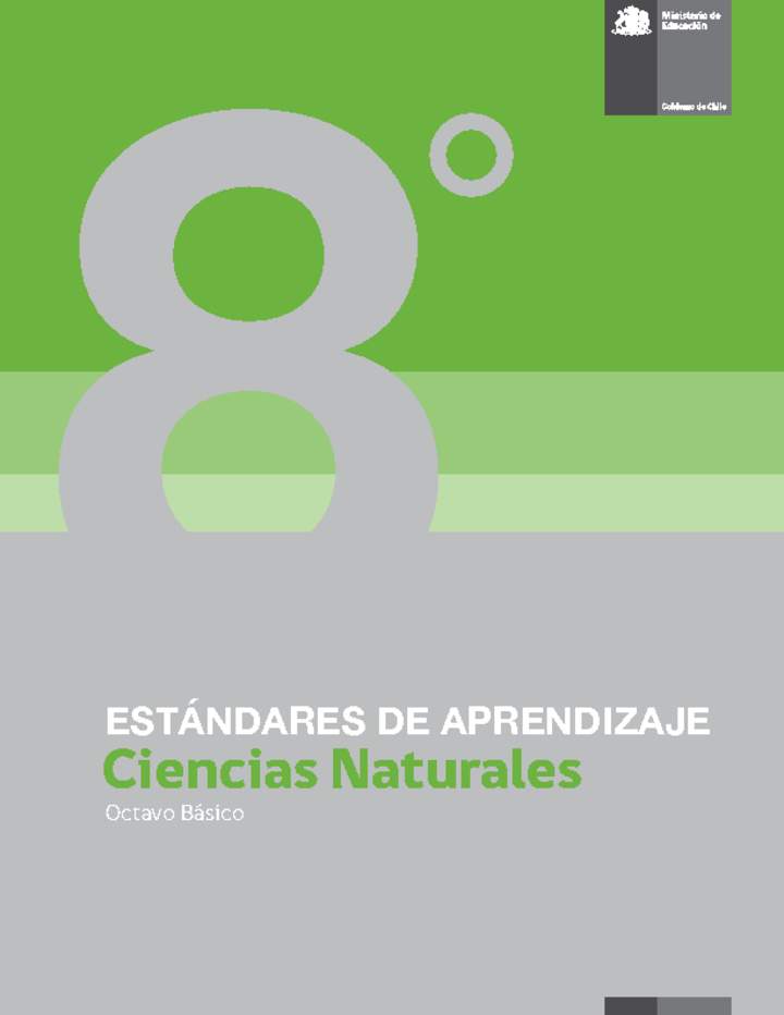 Estándares de Aprendizaje Ciencias Naturales 8° básico Estándares de Aprendizaje Ciencias Naturales 8° básico