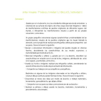 Artes Visuales 7° básico-Unidad 1-OA1;4;5-Actividad 1 Artes Visuales 7° básico-Unidad 1-OA1;4;5-Actividad 1