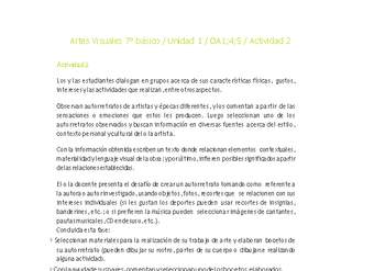 Artes Visuales 7° básico-Unidad 1-OA1;4;5-Actividad 2 Artes Visuales 7° básico-Unidad 1-OA1;4;5-Actividad 2