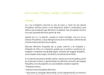 Artes Visuales 7° básico-Unidad 2-OA3;5-Actividad 1 Artes Visuales 7° básico-Unidad 2-OA3;5-Actividad 1