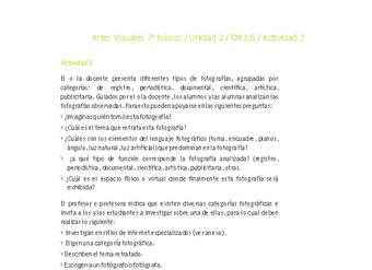 Artes Visuales 7° básico-Unidad 2-OA3;5-Actividad 2 Artes Visuales 7° básico-Unidad 2-OA3;5-Actividad 2