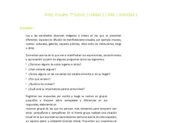 Artes Visuales 7° básico-Unidad 2-OA6-Actividad 1 Artes Visuales 7° básico-Unidad 2-OA6-Actividad 1