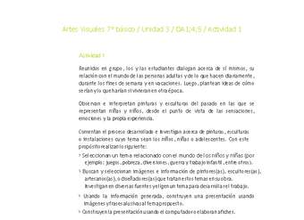 Artes Visuales 7° básico-Unidad 3-OA1;4;5-Actividad 1 Artes Visuales 7° básico-Unidad 3-OA1;4;5-Actividad 1