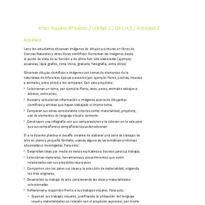 Artes Visuales 8° básico-Unidad 1-OA1;4;5-Actividad 2 Artes Visuales 8° básico-Unidad 1-OA1;4;5-Actividad 2