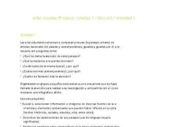 Artes Visuales 8° básico-Unidad 2-OA1;4;5-Actividad 1 Artes Visuales 8° básico-Unidad 2-OA1;4;5-Actividad 1