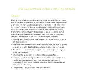 Artes Visuales 8° básico-Unidad 2-OA1;4;5-Actividad 2 Artes Visuales 8° básico-Unidad 2-OA1;4;5-Actividad 2