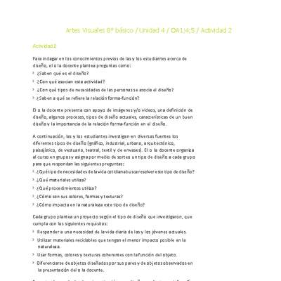 Artes Visuales 8° básico-Unidad 4-OA1;4;5-Actividad 2 Artes Visuales 8° básico-Unidad 4-OA1;4;5-Actividad 2