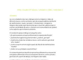 Artes Visuales 8° básico-Unidad 4-OA6-Actividad 2 Artes Visuales 8° básico-Unidad 4-OA6-Actividad 2