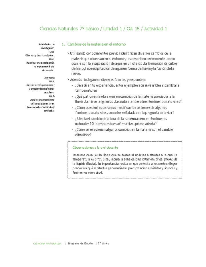 Ciencias Naturales 7° básico-Unidad 1-OA15-Actividad 1 Ciencias Naturales 7° básico-Unidad 1-OA15-Actividad 1