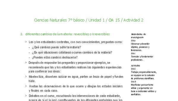Ciencias Naturales 7° básico-Unidad 1-OA15-Actividad 2 Ciencias Naturales 7° básico-Unidad 1-OA15-Actividad 2