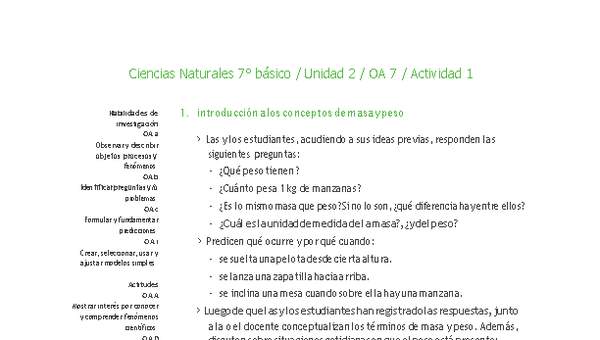 Ciencias Naturales 7° básico-Unidad 2-OA7-Actividad 1 Ciencias Naturales 7° básico-Unidad 2-OA7-Actividad 1