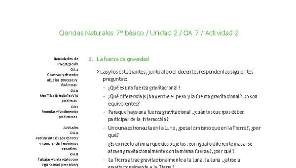 Ciencias Naturales 7° básico-Unidad 2-OA7-Actividad 2 Ciencias Naturales 7° básico-Unidad 2-OA7-Actividad 2