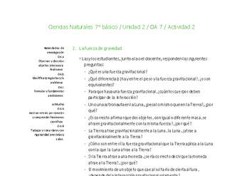 Ciencias Naturales 7° básico-Unidad 2-OA7-Actividad 2 Ciencias Naturales 7° básico-Unidad 2-OA7-Actividad 2