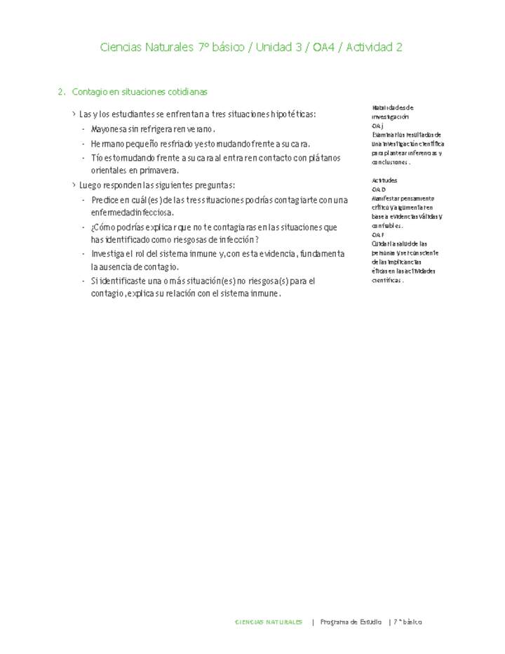 Ciencias Naturales 7° básico-Unidad 3-OA4-Actividad 2 Ciencias Naturales 7° básico-Unidad 3-OA4-Actividad 2