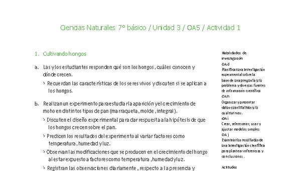 Ciencias Naturales 7° básico-Unidad 3-OA5-Actividad 1 Ciencias Naturales 7° básico-Unidad 3-OA5-Actividad 1