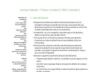 Ciencias Naturales 7° básico-Unidad 3-OA5-Actividad 2 Ciencias Naturales 7° básico-Unidad 3-OA5-Actividad 2