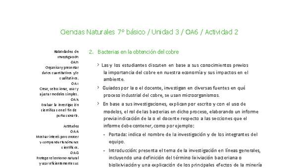Ciencias Naturales 7° básico-Unidad 3-OA6-Actividad 2 Ciencias Naturales 7° básico-Unidad 3-OA6-Actividad 2