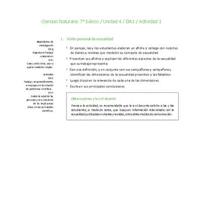 Ciencias Naturales 7° básico-Unidad 4-OA1-Actividad 1 Ciencias Naturales 7° básico-Unidad 4-OA1-Actividad 1