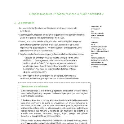 Ciencias Naturales 7° básico-Unidad 4-OA2-Actividad 2 Ciencias Naturales 7° básico-Unidad 4-OA2-Actividad 2