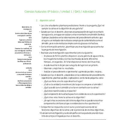 Ciencias Naturales 8° básico-Unidad 1-OA5-Actividad 2 Ciencias Naturales 8° básico-Unidad 1-OA5-Actividad 2