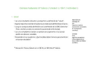 Ciencias Naturales 8° básico-Unidad 1-OA7-Actividad 1 Ciencias Naturales 8° básico-Unidad 1-OA7-Actividad 1