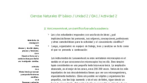 Ciencias Naturales 8° básico-Unidad 2-OA1-Actividad 2 Ciencias Naturales 8° básico-Unidad 2-OA1-Actividad 2